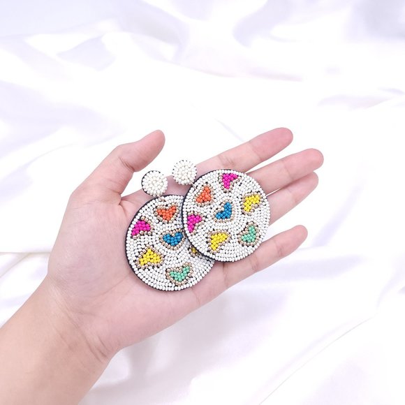 Seed bead Earring, Handmade, made in India, A gift for you, ONLY 1 LEFT!!! - Picture 3 of 11